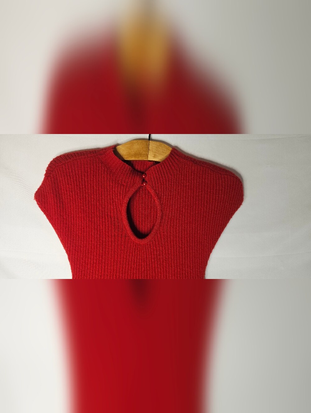 Anthropologie ~ Feather Bone Oda Red Sweater Dress - Picture 7 of 13